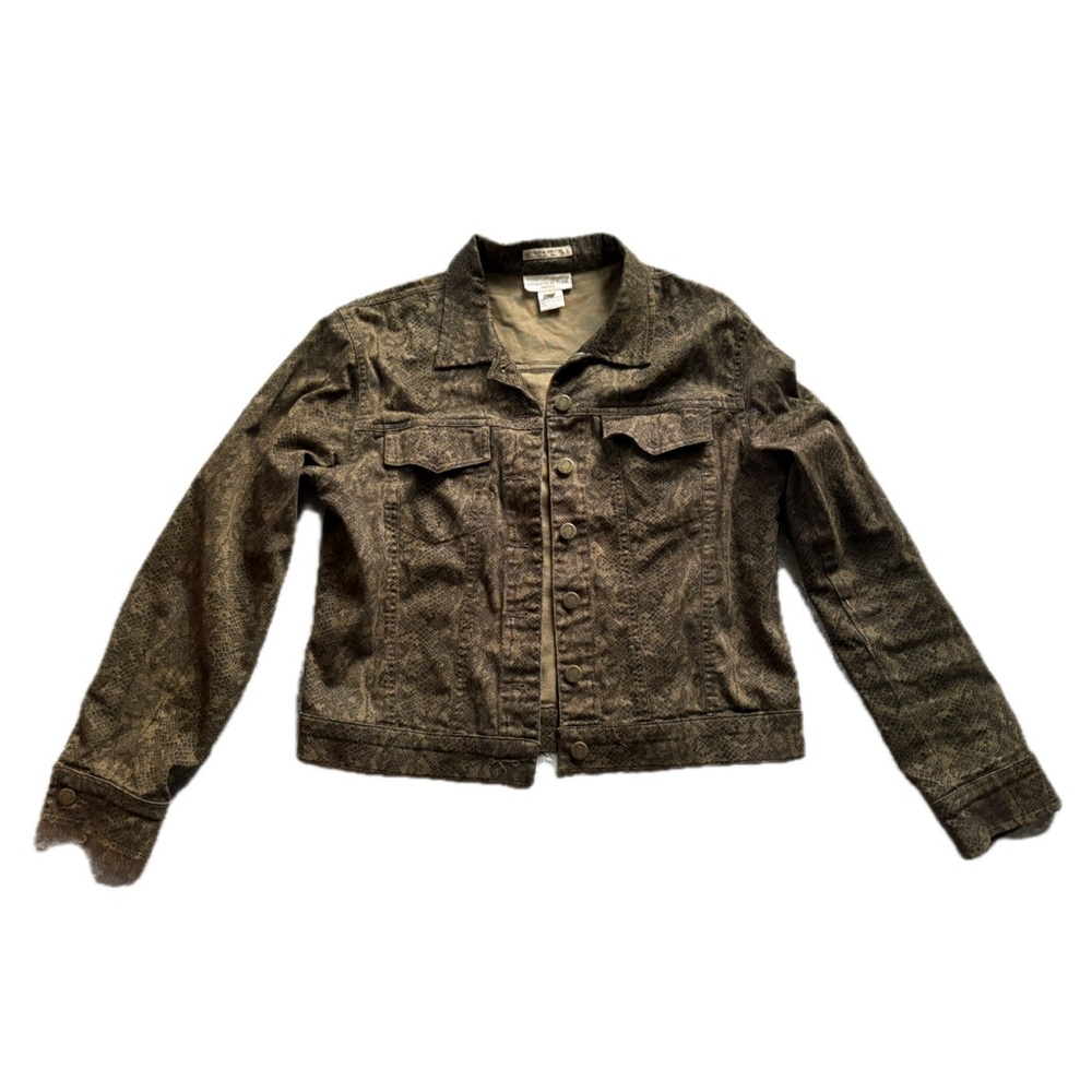 Olive Jean Jacket Casual Style